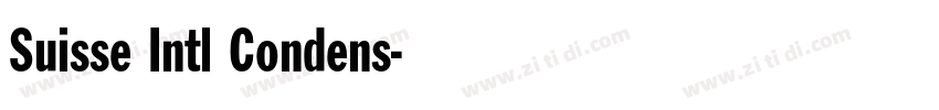 Suisse Intl Condens字体转换